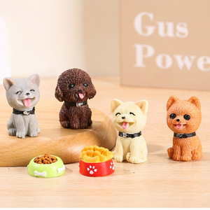 Figuras de Perros de Resina, Miniaturas de Animales para Escritorio, Adornos Decorativos, Modelo de Juguete Coleccionable - Product Image 1