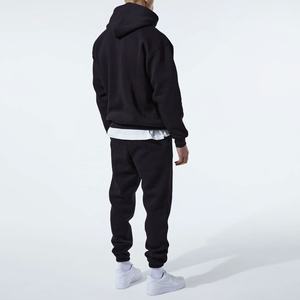 Muestra gratis personalizada 80% Algodón 20% poliéster Sudadera con capucha de gran tamaño Streetwear hombro caído liso grueso polar bordado en blanco - Product Image 4