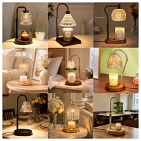 Lampe à cire parfumée avec abat-jour en verre, vente chaude, chauffe de l'intérieur vers l'extérieur avec 2 ampoules