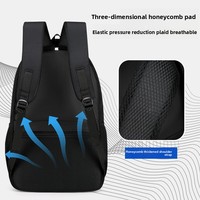 Sac à dos d'affaires en polyester imperméable 36-55L avec fermeture éclair, personnalisable avec logo, durable, en tissu Oxford, pour l'université, l'école, les voyages, faible MOQ