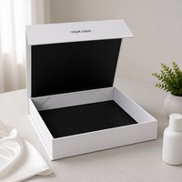Boîte cadeau rigide personnalisée pour bijoux, cosmétiques, bougies, fermeture magnétique, pliable, monochrome, vente en gros, directement de l'usine