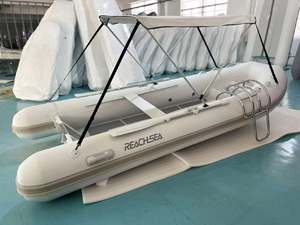 Bote Neumático RIB Hypalon Reachsea para 7 Personas, 420 cm, Color Gris, de Lujo, OEM ODM, con Toldo y <span class=keywords><strong>Escalera</strong></span> para Deportes - Product Image 5