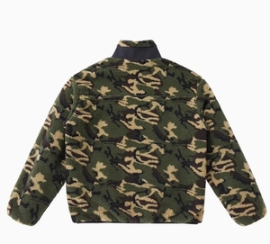 72/5000 Streetlux Custom hombres corte estándar chaqueta de lana de camuflaje de lana cuello alto chaqueta suelta chaqueta de camuflaje al por mayor - Product Image 2