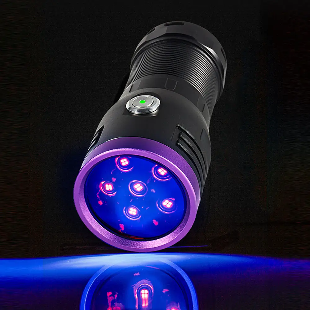 120 Watt 365nM UV-Schwarzlicht-LED-Taschenlampe USB-wiederauf ladbare UV-Schwarzlicht-Taschenlampe zur Erkennung von Leck mineralien