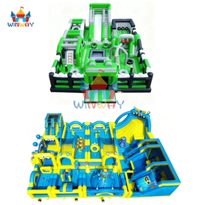 Large <b>Inflatable</b> Obstacle Course Commercial Kids Adult Interactive Bounce Playground Park for Events & Amusement Parks - Product Image 1