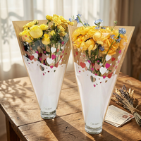 Film d'emballage pour fleurs Eudeco biodégradable et imperméable en papier kraft + BOPP, support de bouquet, collier de protection, manchons d'emballage