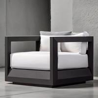 Muebles de exterior de aluminio de diseño único, conjunto de sofá redondo, conjunto de sofá de jardín de patio de metal seccional circular, muebles con cojines