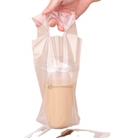 Café à emporter boisson jetable Ldpe découpé avec des matrices emballage porte-gobelet sac en plastique
