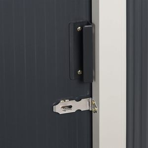 เครื่องมือโลหะโรงเก็บของพร้อมหลังคากักกรอบรากฐานประตูบานเลื่อนเครื่องมือสวนบ้านจดหมายสั่งซื้อแพ็ค - Product Image 5