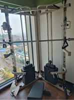 Machine Smith multi-fonctions avec système de poulies pour fitness professionnel, machine à câbles à double pile de poids, robuste pour la musculation