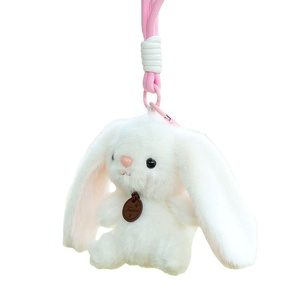 Venta al por mayor lindos animales de <span class=keywords><strong>peluche</strong></span> mullidos muñeco de <span class=keywords><strong>peluche</strong></span> llavero Capibara cerdo conejito colgante elefante juguetes niños llavero para regalo - Product Image 2
