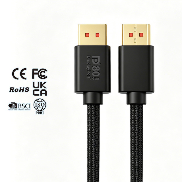 Factory Oem Odm Dp Cable 16k 60hz 80gbps 24k Gold Plated Displayport 2.1 Cable 8k 120Hz Hd for Projectors for Projectors