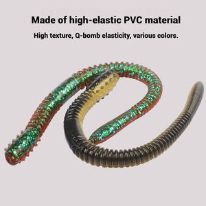 תולעת noodle פיתיון רך-חסר משקל שוקע עפר תולעת פיתיון ל טיפה <span class=keywords><strong>rig</strong></span> bass & מנדרין דגים - Product Image 5