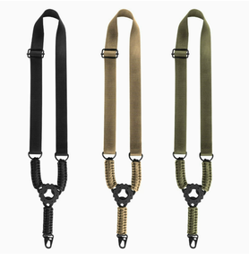 DFS010 Single Point Tactical Gun Sling Quick Adjustable Nylon <b>Braided</b> Rope with Metal Hook Standard Hunting <b>Accessory</b> - Product Image 3