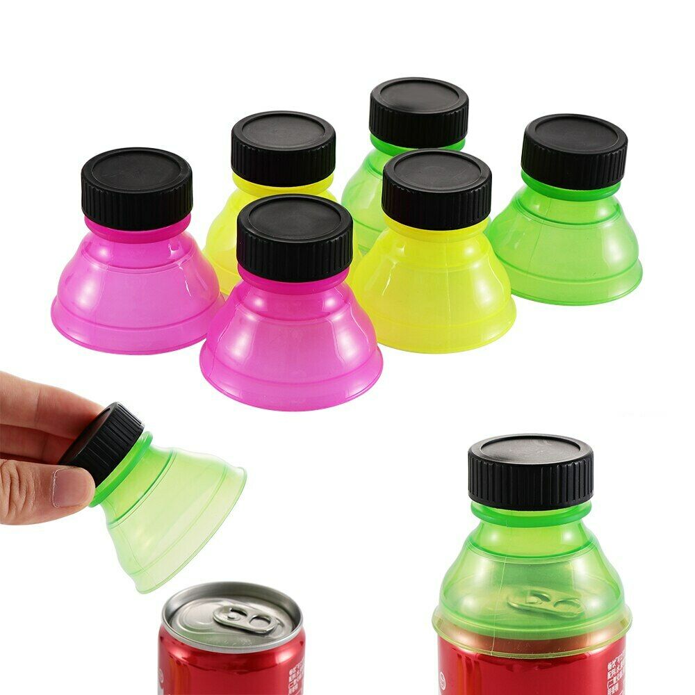 Plastic Drinking Bottle Caps Can Convert Soda Savers Toppers Reusable Tops Soda Can Lids Bottle Tops for Cans Soda Caps