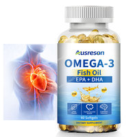 Capsules d'huile de poisson Oméga-3 OEM ODM 500mg 1000mg – Compléments alimentaires pour la santé cardiaque et cérébrale – Gélules molles d'huile de poisson Oméga 3 EPA DHA