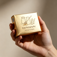 Boîte d'emballage de savon écologique personnalisée avec laminage brillant/mat, gaufrage, impression UV, boîte de vente au détail pour savon artisanal