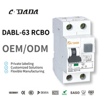 Interruptores Diferenciales Residuales DABL-63 con Protección Contra Sobrecorriente 1P+N 240V RCBO Tipo Electrónico