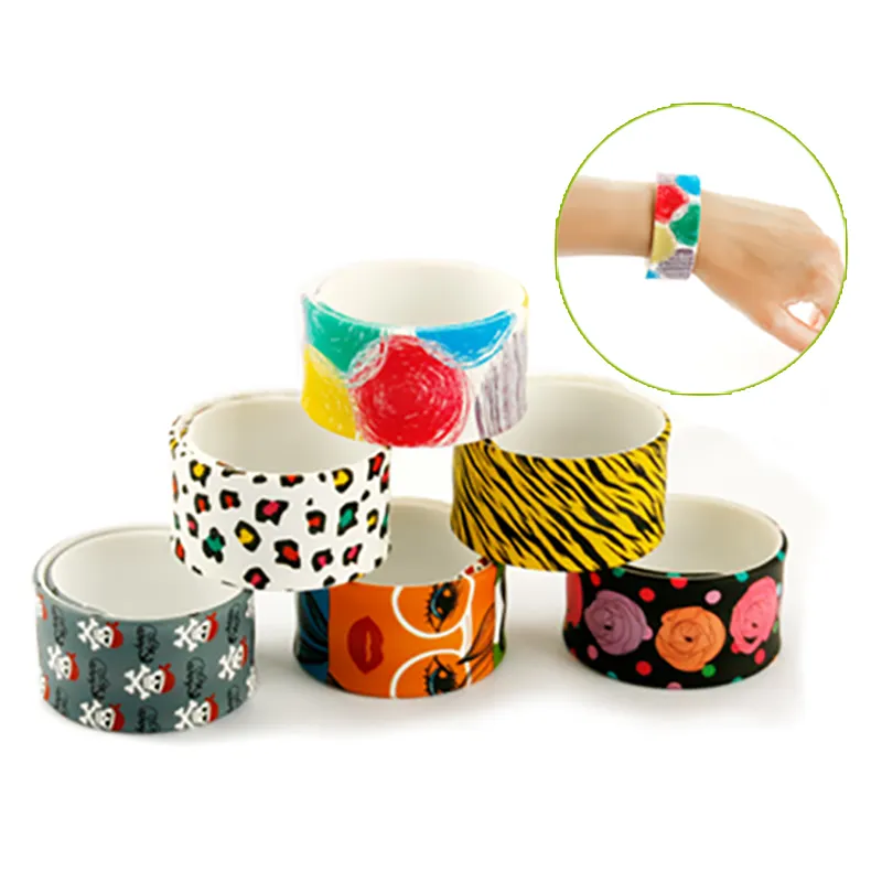 Neue Produkte Ideen Falten Silikon Slap Armbänder/Lineal Slap Band