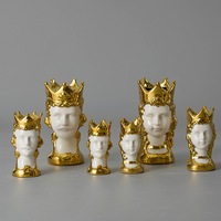 Ornement de tête sicilien Offre Spéciale unique tête de visage humain accessoires en céramique décor à la maison