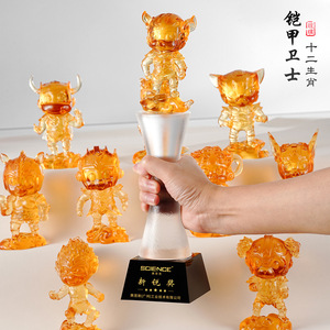 Crystal Zodiac <b>Trophy</b> 8x32cm Laser <b>Engraved</b> Glass Award For Conference Business Gifts - Product Image 4