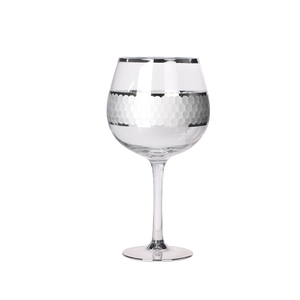 Juego de Copas de Vino con Borde Dorado y Diseño de Panal Griego, Personalizadas con Logotipo, para Hoteles, Bodas, Eventos y Bares - Product Image 5