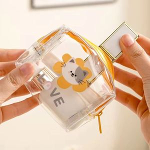Cute Cartoon Animal Transparent PVC <b>Coin</b> Purse Kids Mini Portable Earphones Data Cable Organizer Women's Waterproof Makeup <b>Bag</b> - Product Image 5