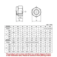 Écrous autobloquants hexagonaux épais en acier inoxydable 304 DIN982 avec insert en nylon, type haute résistance, métriques M3-M20