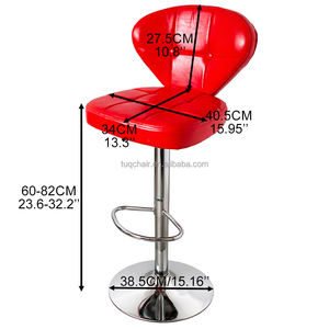 Chaise de comptoir TUQ Office Choice, facile à nettoyer, avec dossier de 27,5 cm, pour zone de réception et studio - Product Image 2