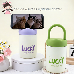 Botella de agua portátil de vidrio de doble pared de 480 ml con logo - Product Image 2