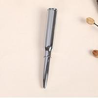 Stylo bille imitation balle plaqué argent, or, or rose avec étui – Stylo bille en métal durable pour les fans et les amoureux