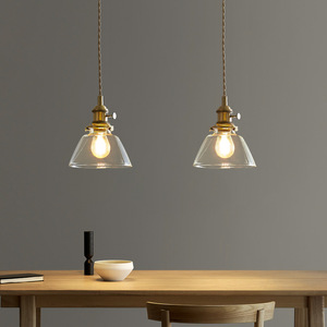 Lámpara de Araña de Latón y Vidrio de Estilo Nórdico, Moderna, Minimalista, Japonesa, Retro, Creativa, para Comedor, Bar, Iluminación Colgante - Product Image 6