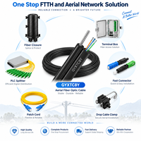 Câble à fibres optiques GYXTC8Y en forme de 8, autoportant, pour extérieur, pour réseau télécom ISP