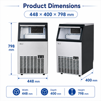 HZB-45A Máquina de Hielo Profesional para Uso Comercial, Fabricante de Máquinas de Hielo en Cubos
