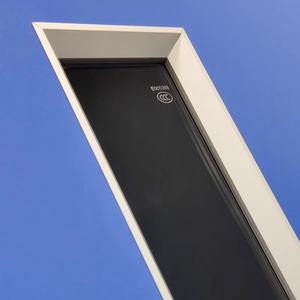 דלת אש מזכוכית עם תו תקן UL של מפעל סיני, דלת אש ממתכת עמידה באש למשך שעה, דלת אש מפלדה עם זכוכית אש וידית דחיפה להתרעת חירום - Product Image 5