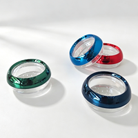 Pots cosmétiques vides Spot 50g, corps de pot transparent avec couvercle à vis électroplaqué multicolore, pots de rangement pour safran