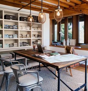 Bàn máy tính gỗ rắn phong cách công nghiệp bàn đơn giản cổ điển bàn làm việc gác xép Thư pháp và bàn vẽ - Product Image 4