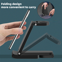 Chargeur Sans Fil Pliable 3 en 1 Portable pour Téléphone, Montre et Écouteurs 15W avec Entrée Type-C, Charge Rapide