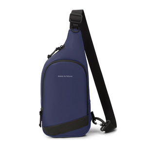 Men's Oxford <b>Chest</b> Bag Zipper Closure Summer Fashionable Waterproof Portable Sports Style Crossbody Bag for Daily Use - Product Image 5