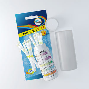 Enkele Blister Gemakkelijk Af Te Lezen Gemakkelijk Te Gebruiken 5-weg Zwembad Teststrip Zwembadwater <span class=keywords><strong>Test</strong></span> Waterkwaliteit Testkits - Product Image 2