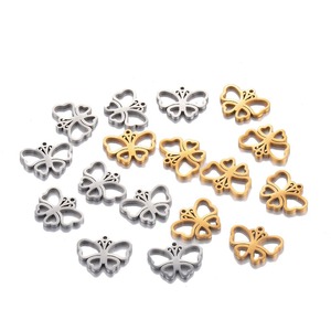 Lote de 10 Colgantes de Acero Inoxidable para Hacer Pulseras, Accesorios de Mariposa, Joyería DIY - Product Image 4