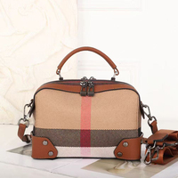 Sacs à main de luxe en lin à carreaux, sacs à main avec bandoulière unique, mini sac bandoulière, style Boston, sac pour femmes, sac pour femmes
