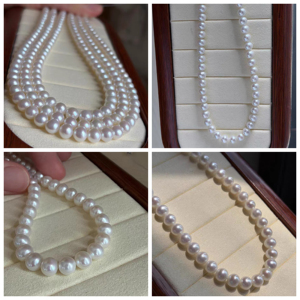 Conjunto de Perlas Naturales Opalescentes en Plata 925, Diseño Retorcido, Regalo Sorpresa para Madre e Hija, Graduación, Fiesta, Vacaciones, Especial para Mamá - Product Image 3