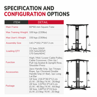 Équipement de fitness d'usine, appareil multifonctionnel, machine Smith, croisement de câbles, salle de sport avec vente flash