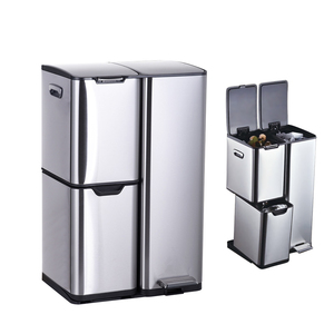 60L Tái Chế Bin Mềm Đóng Tái Chế Thùng Hộ Gia Đình Kim Loại <span class=keywords><strong>3</strong></span> Trong <span class=keywords><strong>1</strong></span> Thùng Rác Có Thể - Product Image 6