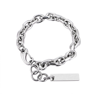 Men's <b>Titanium</b> Steel Chunky <b>Chain</b> Bracelet Geometric Punk Style Biker Jewelry Fashion Accessory - Product Image 4