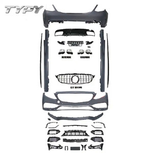 Kit de carrocería modificada para <span class=keywords><strong>Mercedes</strong></span> <span class=keywords><strong>Benz</strong></span> W205, parachoques estilo AMG con rejilla, modificado a <span class=keywords><strong>2019</strong></span> C63 - Product Image 1