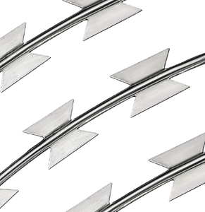 Factory Direct BTO-16 <b>18</b> 22 30 Iron Wire Barbed Wire Coil <b>Hot</b> Dipped Galvanized Anti-Climbing Airport Security Bending Included - Product Image 4