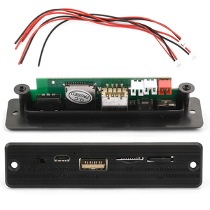 DC 5V 2X3W 6W placa decodificadora de amplificador <span class=keywords><strong>BT</strong></span> REPRODUCTOR DE MP3 para coche módulo de grabación USB FM AUX Radio para altavoz - Product Image 1