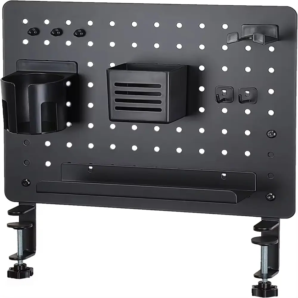 Pegboard de mesa com fixação em aço, painel de privacidade de 24x20 polegadas, placa de peg magnética, escritório